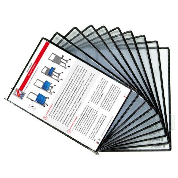 lot-de-10-pochettes-inox-anti-statique-a4-noir-a-pivots