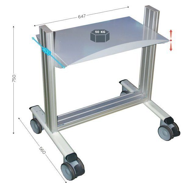 desserte-mobile-porte-bac-leanpost-100 all-groups