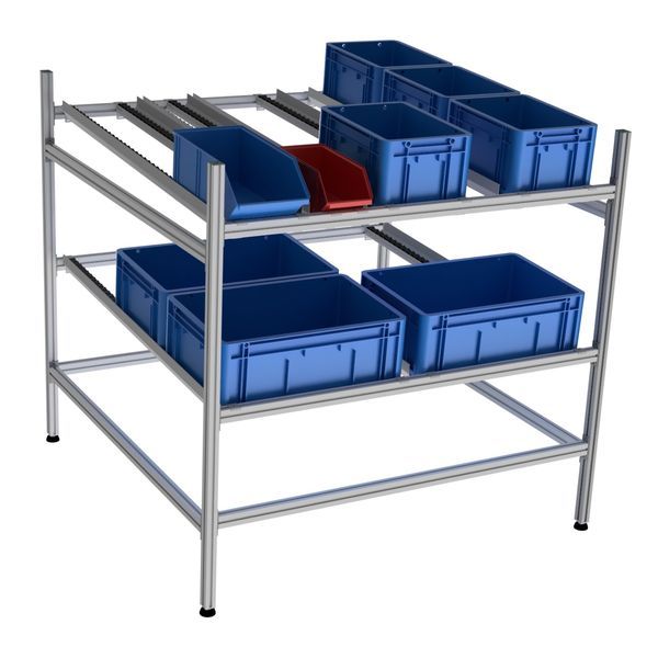 leandynamic-500-fifo-l-1301-x-p-1301-x-h-1301-mm-2-niveaux-6-guidages-compose-de-12-rails-a-galets-charge-admissible-400-kg