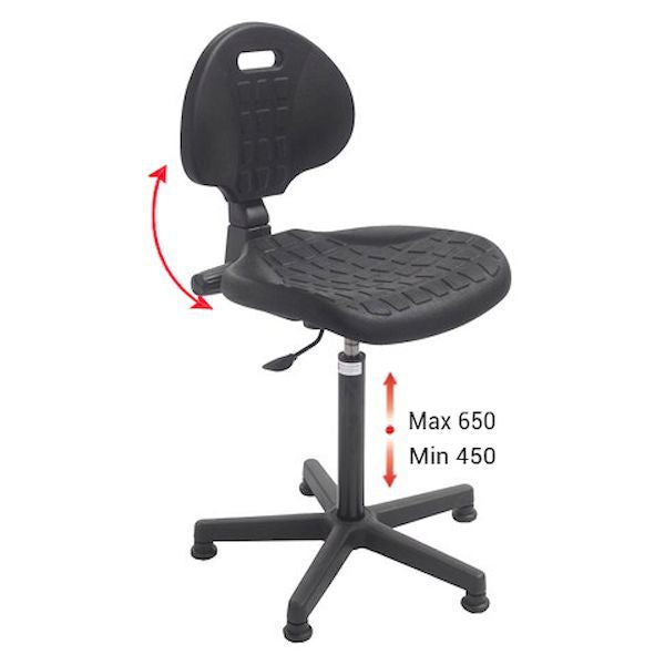 chaise-datelier-classic-h-450-650-mm-haut-assise-et-dossier-en-polyurethane-noir-sur-patins