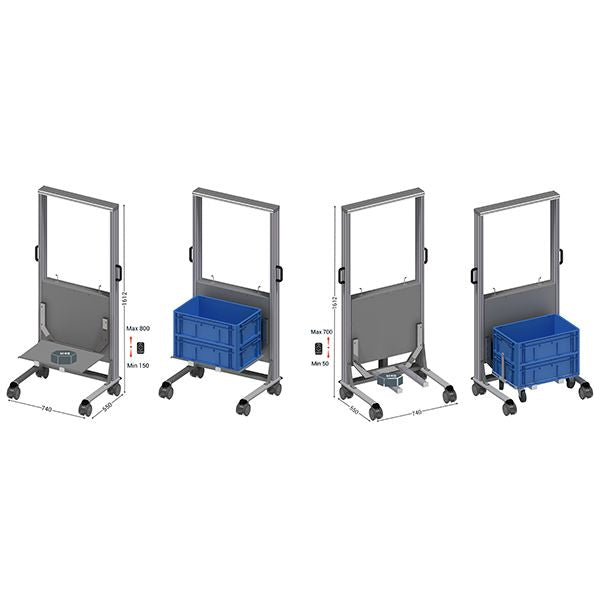 desserte-porte-bacs-datelier-a-niveau-constant-leanpost-400-ergo all-groups