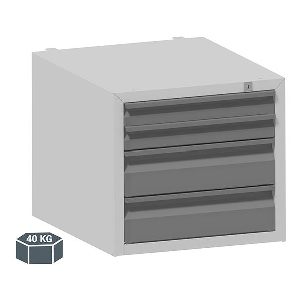 caisson-avec-4-tiroirs-a-serrure-l-500-x-p-578-x-h-445-mm