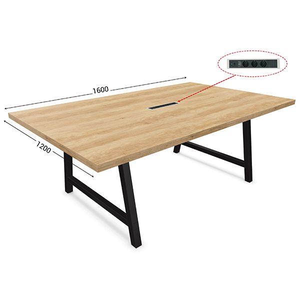 table-de-reunion-l-1600-x-p-1200-mm-plateau-nebraska-avec-pietement-noir