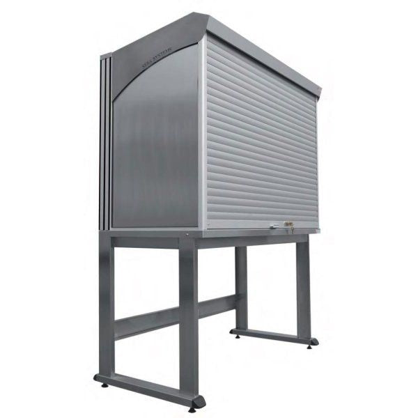 qualipost-4500a-l-1992-x-p-750-x-h-2035-mm-chassis-avec-plateau-en-inox-poli-satine-et-carter