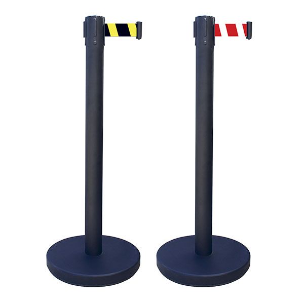 poteau-de-guidage-a-sangle-jaune-et-noir-h-910-mm-o-63-mm