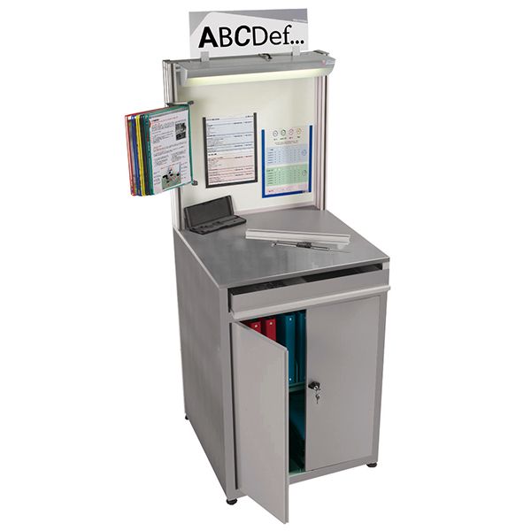 qualipost-750-inox-l-700-x-p-700-x-h-1735-mm-avec-fond-tole-blanche-vernie-et-rangement-inferieur